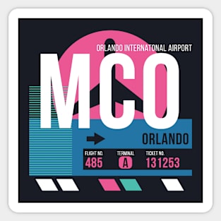 Orlando (MCO) Airport Code Baggage Tag Sticker